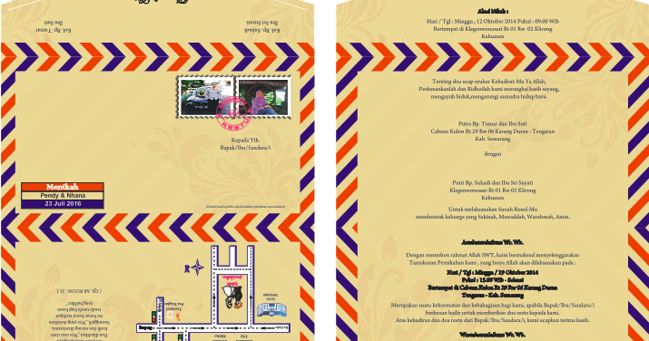 download desain undangan pernikahan islami cdr
